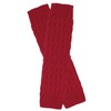 Wrapables Women's Cable Knit Leg Warmers, Burgundy