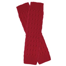 Wrapables Women's Cable Knit Leg Warmers, Burgundy