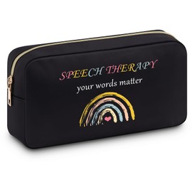 Speech Therapy Gifts Cosmetic Bag Appreciation Gifts for Speech Language Pathologist Speech Therapist Gift for Women Makeup Bag for Friend Speech Pathologist Christmas Birthday Gifts