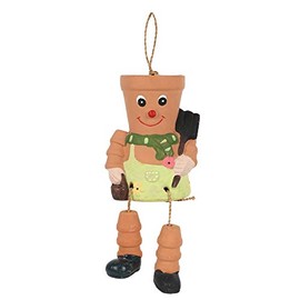 Something Different Terracotta Pot Man - 21cm x 9.5cm, Whimsical Decor Piece for All Garden Styles