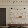 HDDFER Industrial Pipe Shelving Rustic White Pipe Wall Shelves with
