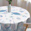 Imiss Sea Turtle Beach Round Tablecloth 60 Inch Nautical Themed