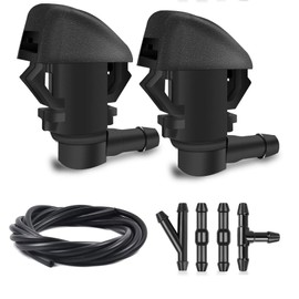 Unifizz Front Windshield Spray Nozzles Wiper Spray Washer Jet and Fluid Hose with Connectors 76810-SZA-A01ZA Windshield Washer Nozzles Kit for Honda Pilot 2009-2012 2014 2015