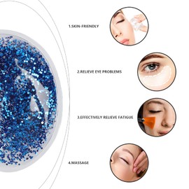 Gel Eye Pack, Eye Gel Ice Bag Dark Circles Reusable Eye Gel Pad Hot Cold Reusable Cooling Eye Corners Swelling Cold Eye Mask Gift for Girls (Blue)