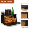 DAOYOUSKY Bamboo Bread Box for Kitchen Countertop, Vintage Black Wooden