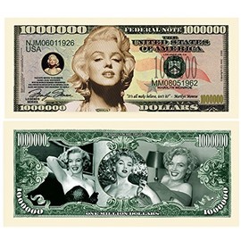 American Art Classics Marilyn Monroe Million Dollar Novelty Bill Collectible