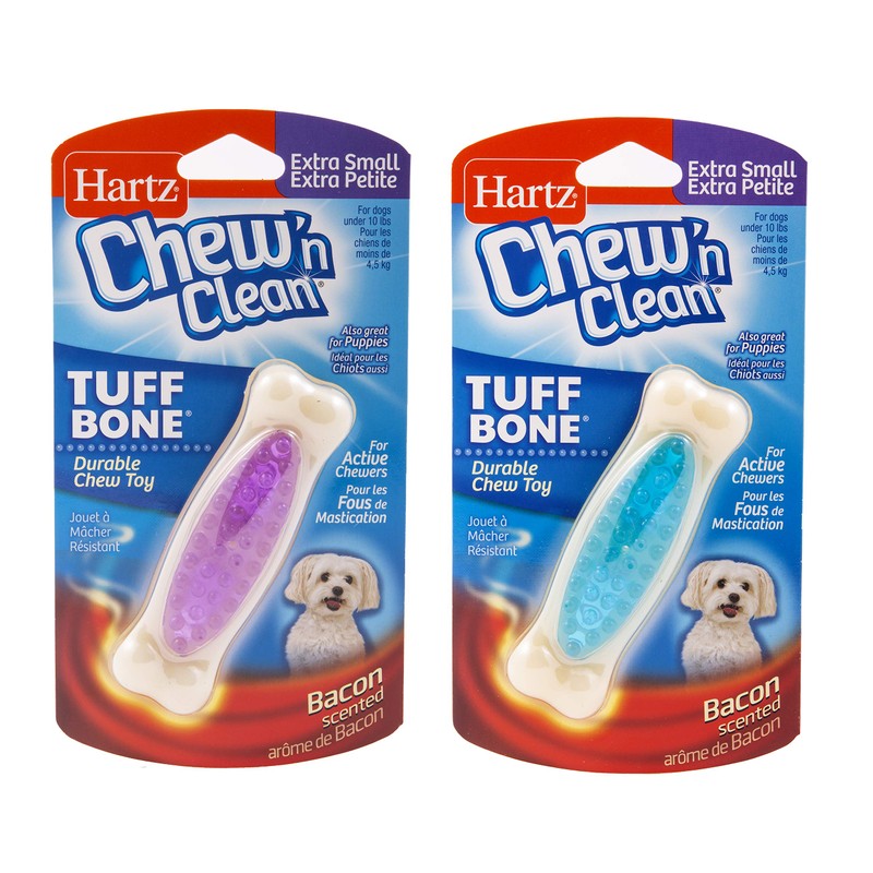 Hartz Chew 'n Clean Tuff Bone Bacon Scented Dental Dog