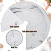 Realspring 36inch Silver Christmas Tree Skirt Disco Xmas Tree Mat