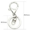 HappyHome 15 Pcs Naskan Silver Accessory Parts Keychain Hardware Key