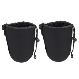 COHEALI 2Pcs Neoprene Camera Lens Pouch for DSLR Lenses Shockproof and Water Resistant Elastic Design Lightweight and Stylish Fit for Various Lens