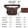 TOURBON Genuine Leather Tool Belt Pouch with Adjustable Waist Belt