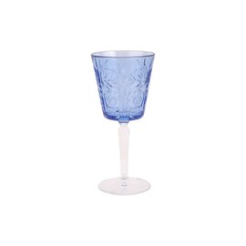 Vietri Barocco Cobalt Wine Glass, 8 oz, Luxury Wine Glasses, Modern Artisan Glassware/Barware