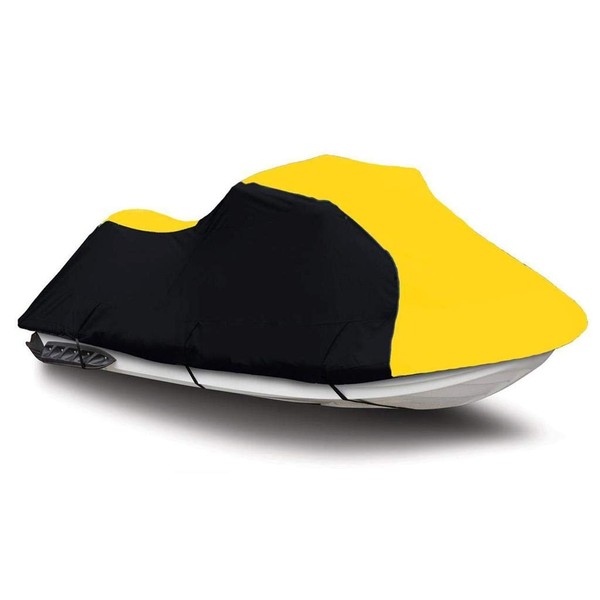 SBU Black/Yellow Heavy-Duty, PWC Cover Compatible for Kawasaki 1100 STX