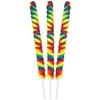 3 Jumbo Rainbow Twisty Lollipops 12" Inch Individually Wrapped, Mixed