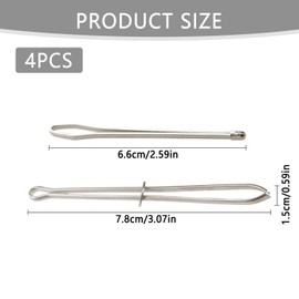 Hopzab 4 Pcs Bodkin Needles, Threader Tool for Sewing & Knitting, Metal Drawstring Threader for Elastic Bands, Easy Pull Needle, Crafting & Needlework Tool