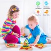 Holz Puzzle Kinder Holzspielzeug, Regenbogen Steckpuzzle Geometrische Formen Montessori Spielzeug,