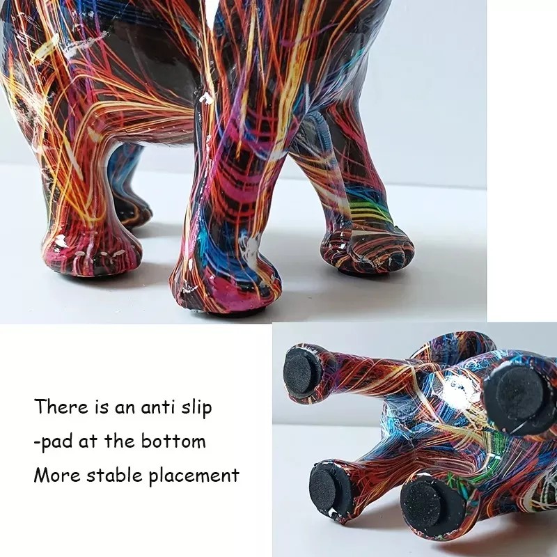 Jextech Escultura De Resina Par De Elefantes 3d Arte Moderno