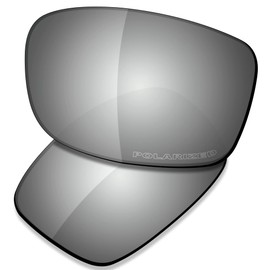 Saucer Premium Replacement Lenses for Oakley Fives Squared Sunglasses, High definition - chrome metal polarised