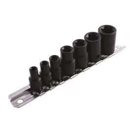 Laser 0897 Impact Star Socket Set 3/8"D, 1/4"D 7pc