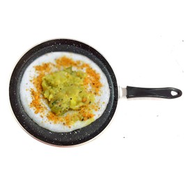 YADNESH Non-Stick Dosa Tawa Crepe Pan, 10-Inch, Metal, Bakelite Handle, 4mm Thickness