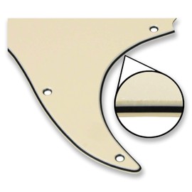 BexGears 4 Hole Guitar Strat Pickguard Material Blanks Scratch Plate Custom (3Ply Cream)