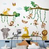 Large Jungle Animal Wall Decals, Animal Party Windows for Early