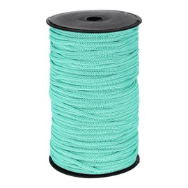 QUARKZMAN 5 mm Polypropylene Rope Braided Ropes, 100 m Nylon Rope Hollow Rope for Washing Line, Camping, Hiking, Outdoor, Light Blue