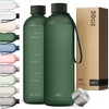 KIVY Large Water Bottle 50oz [Lightweight & Shatterproof] Fits Backpack