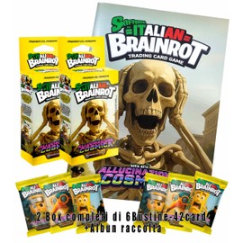 Skifidol Italian Brainrot Trading Card Game, Series Beta, 2 Box of 3 Bags (42 Cards) + Scrapbook, Cosmic Hallucination