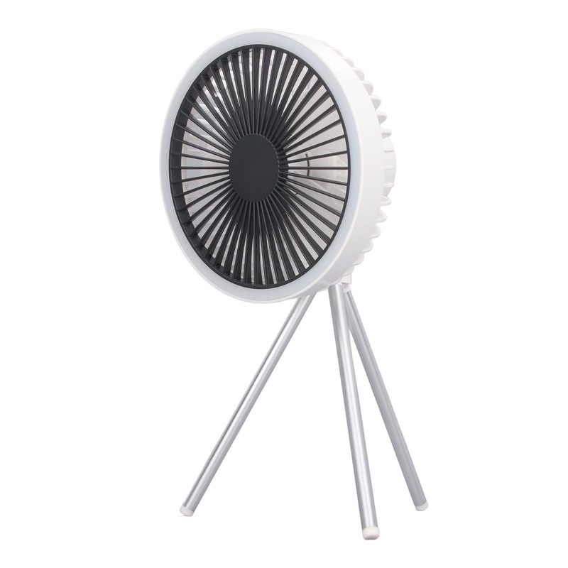 Tripod Desk Fan with Light USB Rechargeable Battery Operated 3