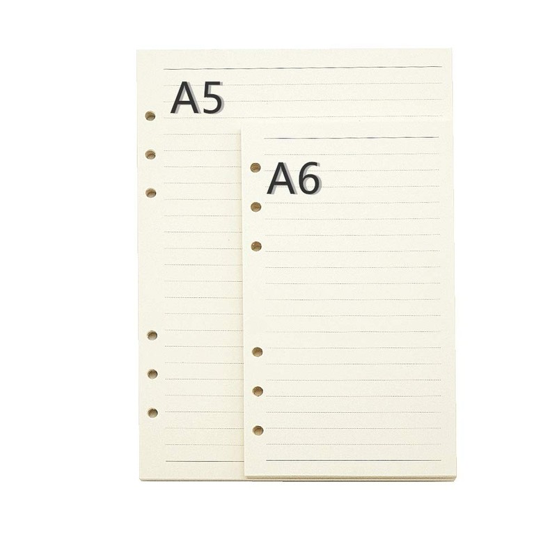 A6 Personal Binder Refills Lined Paper, Planner Inserts of Rulled