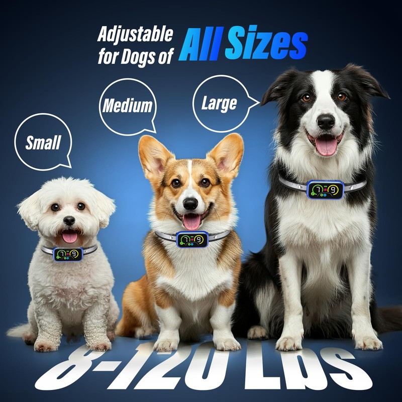 Dog Bark Collar, Smart Barking Collar with 4 Modes, 7