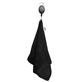 Laroal 2-Piece Golf Towel Set with Retractable Buckle Quick Dry Wiping Cloth Golf Cleaning Towel for Outdoor Sports and Various Occasions