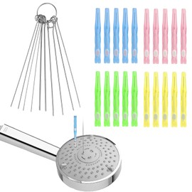 20 Pcs Shower Head Cleaning Brushes with 10 Pcs Picks, Multiszie Shower Head Cleaner Remover Tool Kit for Unclogging Unclogger Mini Small Hole Tiny Nozzle Pore Gaps