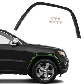 JOLONG Front Right Fender Flare for Jeep Grand Cherokee 2011-2016 RH Wheel Arch Trim Molding Textured Black Passenger Side 1 pcs Replacemnet for Fender Cover CH1291106 1MP38RXFAE