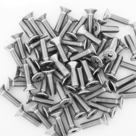 Topnorm24 - Countersunk Screws Stainless Steel M10 x 30 mm - Pack of 10 with Hexagon Socket DIN 7991 V2A A2 VA Screws Metric Full Thread for Nuts and Washers (M10 x 30 (Pack of 10)