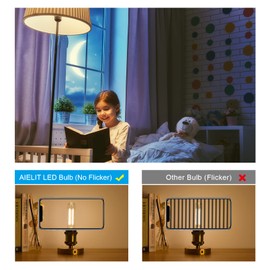 AIELIT Vintage T10/T30 LED Bulb 25 Watt Equivalent, Warm White 2700K, 200 Lumens, E26 Base, 2W Dimmable Led Tubular Bulbs, Classic Filament Edison Bulb for Pendant Lights Chandelier, 4-Pack