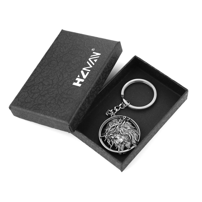 HZMAN Stainless Steel Keychain Universal Duty Key Holder Gothic Keychains