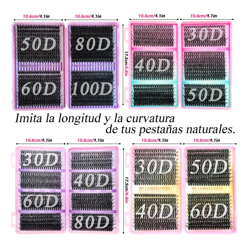 Kit De Extensiones De Pestanas 800pcs C/pegamento Capacidad