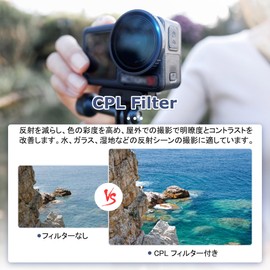 JJC CPL Filter for DJI Osmo Action 5 Pro / 4 / 3, Polarizing Filter, Camera Protective Filter, Anti-Reflection, Enhances Color Contrast, Optical Glass, Aluminum Frame, Lens Protection, High