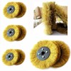 Portable Brass Plated Corrugated Wire Wheel for Rust Removal, Polishing,
