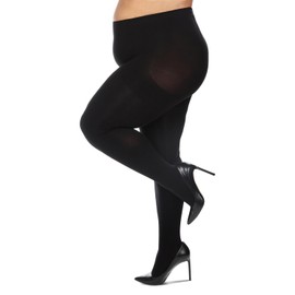 MeMoi Women's FirmFit Opaque 90 Denier Control Top Tights Black 3X-4X
