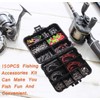 150pcs Fishing Tackle Including Fihsing Hooks,Fishing Swivel Nice Snaps,Split Rings,Treble