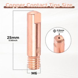 Mtsooning 30 Pcs MIG Welding Contact Tips, 0.035" MIG Welder Gun Accessories Replacement for Lincoln Tweco Millermatic Hobart Welding Gun Consumables
