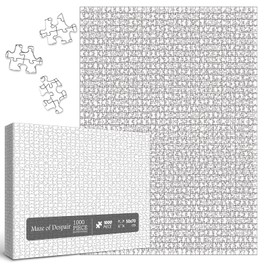 Difficult Puzzles for Adults 1000 Pieces, Impossible Crazy Jigsaw Puzzles, White Blank Challenging Puzzles for Adults Hard