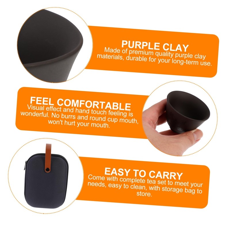 Alipis Vintage Style Bag Tea Set Complete Travel Teapot Set