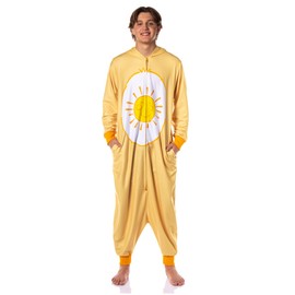 Mad Engine Care Bears Adult Kigurumi Union Suit Funshine Bear Costume Pajama Outfit (2X-Large/3X-Large)