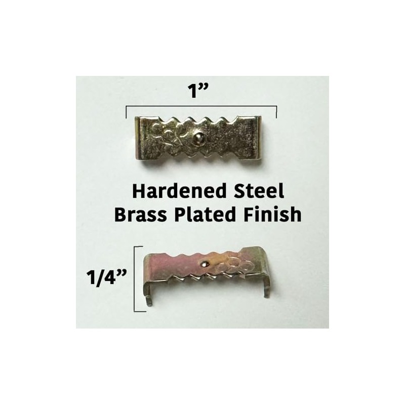 Premium Quality 1" Brass Finish Nailess Sawtooth Hanger - 10