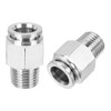 sourcing map 2 Pcs NPT Push to Connect Air Fittings,