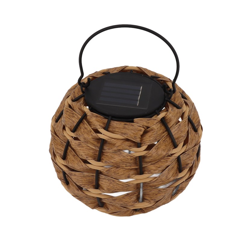 Outdoor Solar Lantern LED Waterproof Hollowed Rattan Ball Solar Hanging